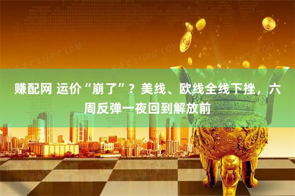 赚配网 运价“崩了”？美线、欧线全线下挫，六周反弹一夜回到解放前